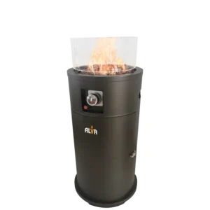 Alva Short Stand Firepit Patio Heater