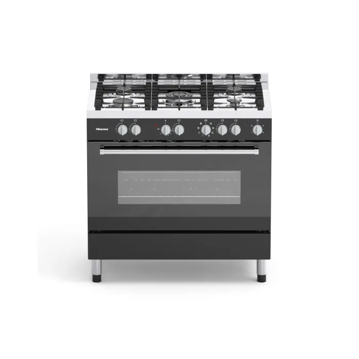 Hisense 90cm Gas Stove Electronic Oven Black