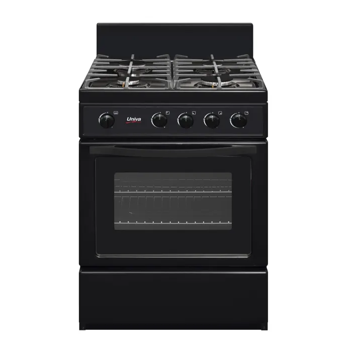 Univa 4 Burner Gas Stove Black 600mm