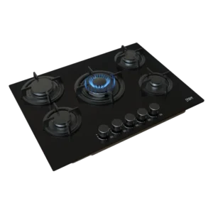 Univa 5 Burner Gas On Glass Hob Black UGH750G