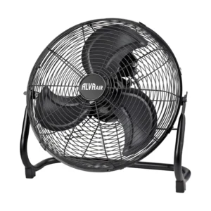 Alva Air 40cm Metal Floor Fan Black ACS203B