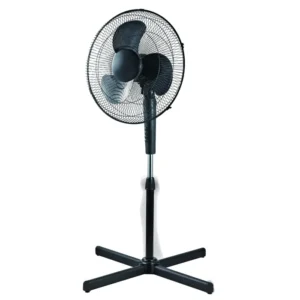 Alva Air 40cm Plastic Pedestal Fan-Black